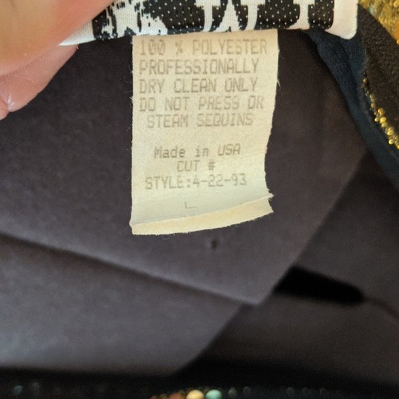 Vintage Gold Sequin Evening Gown - Picture 3 of 3